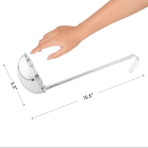 Restaurantware Met Lux 12 Ounce Portion Ladle 1 Multipurpose Portion Serving Spoon - Does Not Corrode Dishwashable Stainless Steel Portion Control Serving Utensil Premium