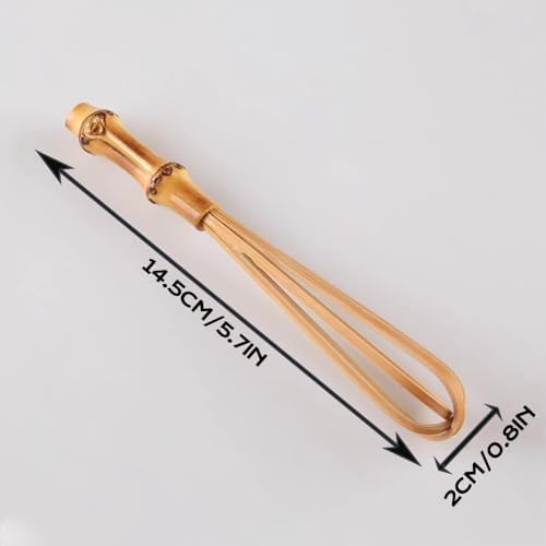 Handmade Bamboo Whisk, 5.7 Inch Mini Wooden Whisk for Cooking