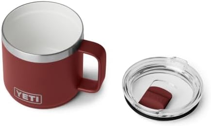 YETI Rambler 14 oz Ceramic Lined Stackable Mug, Stag Red