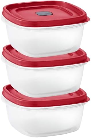Tribello 5-Cup Food Storage Container with Vented Lid – BPA-Free Plastic, Microwave/Dishwasher/Freezer Safe – Reusable Stackable Meal Prep Container (40 oz) - 3 Pack