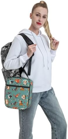 Cute Dog Insulated Lunch Box for Kids, Small Cooler Lunch Bag lunchbox for School, Toddler Lunch Box for Girls boys, Waterproof Durable Portable Lunch Tote Bag Food Container for Travel Picnic Work