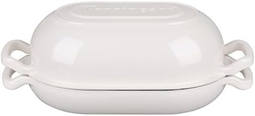VORRINGARD Enameled Cast Iron Sourdough Bread Oven, Dutch Oven, Loaf Cast Iron Bread Pan for Homemade Bread Baking, Meatloaf Pan with Lid, 5QT, White