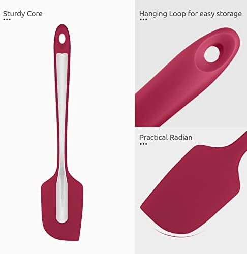 U-Taste Silicone Large Spatula, 600ºF High Temp Bowl Scraper, 11.38in, Red