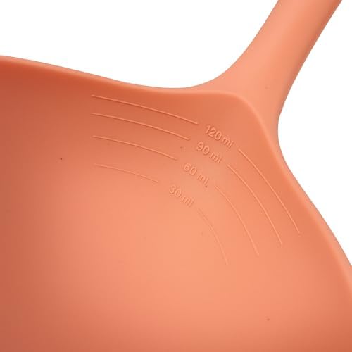 Beille 1pc Ladle Beech Wood and Silicone Kitchen Utensils Meal Prep Cooking Baking Supplies Home Essentials, Coral