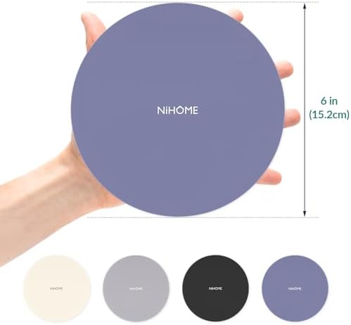 NiHome Silicone Jar Opener Gripper Pads, 6 In for Seniors, Neutral, 4 Pack