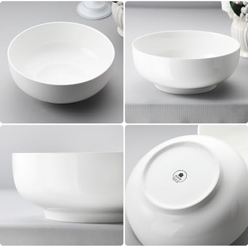 MALACASA Large Serving Bowls, 114 OZ(10") Ceramic Salad Bowls Set of 2