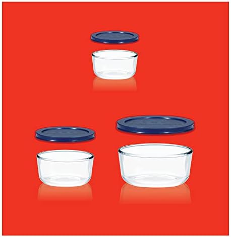 Pyrex Simply Store (3-Pack) Glass Food Storage Containers Set (2, 4, 7 Cup)
