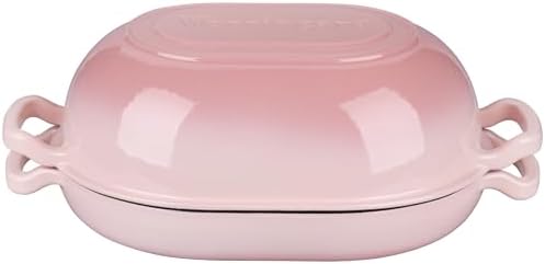VORRINGARD Enameled Cast Iron Sourdough Bread Oven, Dutch Oven, Loaf Cast Iron Bread Pan for Homemade Bread Baking, Meatloaf Pan with Lid, 7QT, Pink