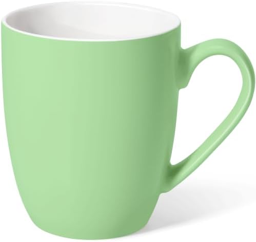 Urbanstrive 16 oz Large Coffee Mugs Ceramic Coffee Mug White Coffee Cups Tea Cups Idea Gift for Women Men House Warming Gifts New Home Office (1, Mint Green)