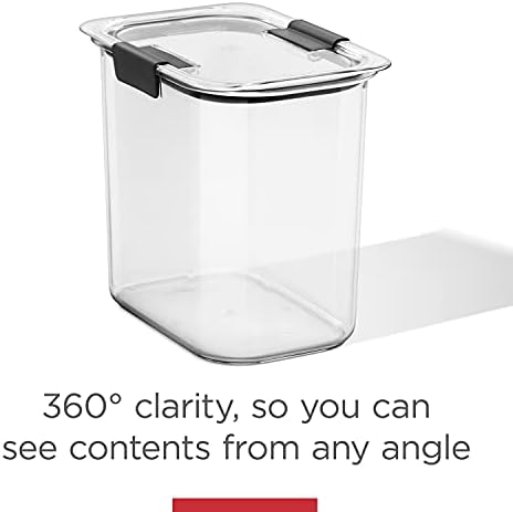 Rubbermaid Brilliance Pantry Food Storage Containers, Set of 4 (8 Pieces), BPA-Free, Clear, Airtight