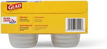 Glad GladWare Mini Round Food Storage Containers, 4 Oz, 8 Count