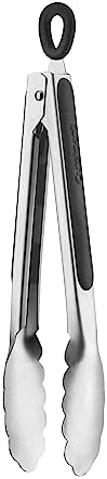 Cuisinart 2pc Tong Set - 7" & 9" Stainless Steel Kitchen Tongs with Locking Mechanism & Grip Handle, Dishwasher-Safe