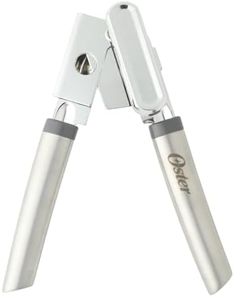 Oster Chadswyck 8” Can Opener, Stainless Steel Manual Can Opener with Soft Grip Handles, Smooth Edge Cutting, Dishwasher Safe