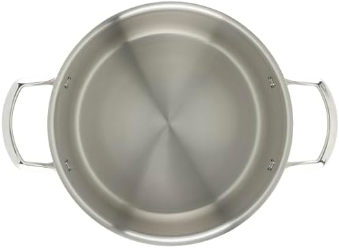 WINCO Tri-Ply Stock Pot, 6-quart-qt-6qt, Silver