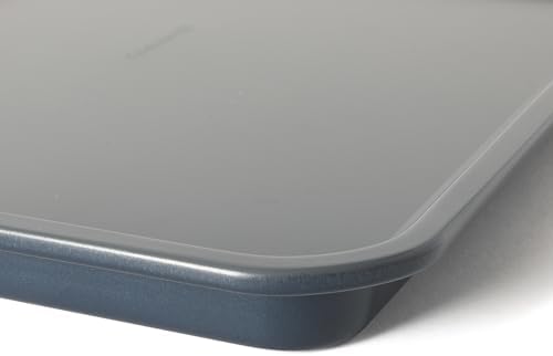 Calphalon Legacy 13 x 9 Inch PFA Free Nonstick Cookie Sheet Baking Pan in Blue, Durable Heavy Gauge Steel Bakeware for Even Heating, Oven Safe Baking Tray for Cookies