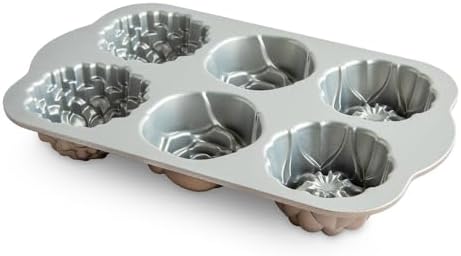 Nordic Ware Floral Cakelet, 3 Cups, Toffee
