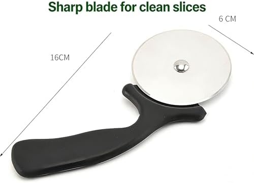 Pizza Cutter Wheel, Stainless Steel Slicer, Sharp Blade with Guard