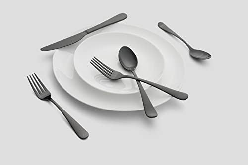 Cambridge Silversmiths Rhiannon Black Satin 20-Piece Flatware Set, Service for 4