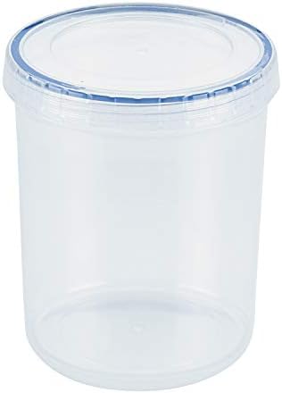 LOCK & LOCK Easy Essentials Twist Food Storage lids/Airtight containers, BPA Free, Tall-30.4oz Clear