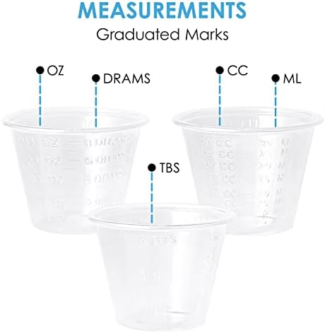 Lilymicky 1800 Pack Disposable Medicine Cups (1 oz), Medical Plastic Measuring Cups for Medical Purposes, or Mixing and Measuring Resin, Epoxy, DIY Arts & Crafts, Paint, Cooking