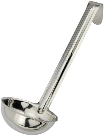 Winco 3 oz Red One Piece Stainless Steel Ladle