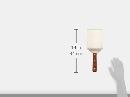Lamson Burger Spatula, Wide Hamburger Turner, Walnut Handle, 5 x 6 In