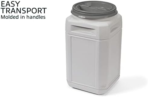 Mighty Tuff Airtight Dog Food Storage Container – 13 Gal, up to 54 lb Capacity – Cat and Dog Food Container with Twist Lid & Handles – BPA-Free, Made in USA