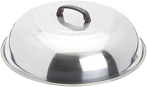 Winco 17 3/4" Stainless Steel Wok Cover