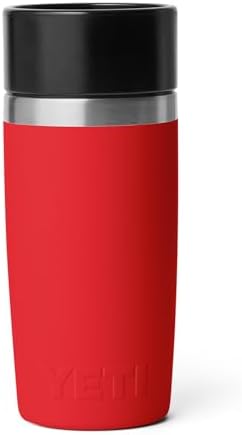 YETI Rambler 12 oz Travel Bottle, Stainless Steel, Vacuum Insulated with Leakproof Commuter Cap, Rescue Red