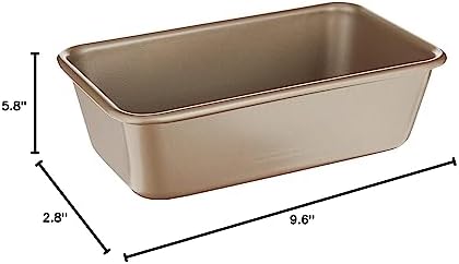 Cuisinart 9-Inch Chef's Classic Nonstick Bakeware Loaf Pan, Champagne (Pack of 2)