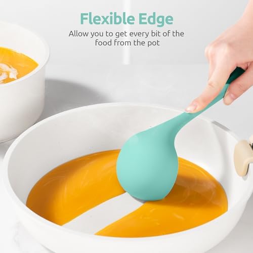 U-Taste Silicone Soup Ladle, 600ºF Heat Resistant Spoon, 11in, Aqua Sky