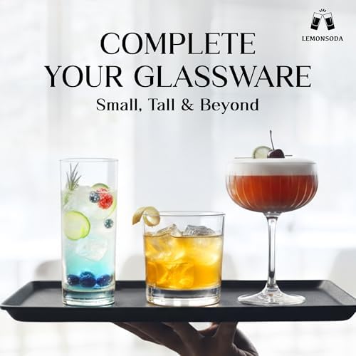 LEMONSODA Highball Glass Set, 15oz Set of 48, Modern Cocktail Glasses