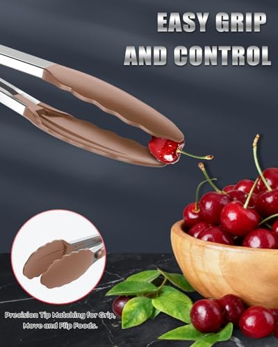 Good Grip Cooking Tongs with Silicone Tips, Set of 3-7" 9" and 12"
