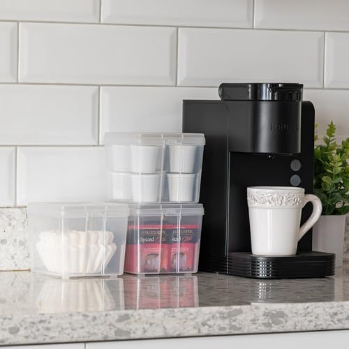 IRIS USA Flip Top Storage Containers |Made in USA| Small (10-Pack) - Clear