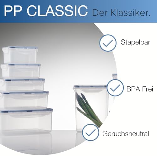 Lock & Lock HPL836 Easy Essentials Storage Food Storage Container / Food Storage Bin - 186 Ounce, Clear