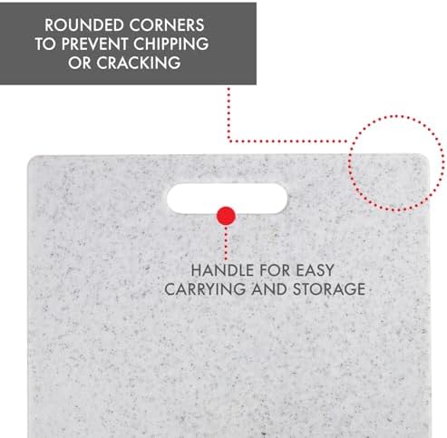 Dexas Superboard Cutting Board with Handle 11 x 14.5 inch Blue Granite, Kitchen Prep Board, Dishwasher Safe, Non-Porous Poly Surface, Made in USA