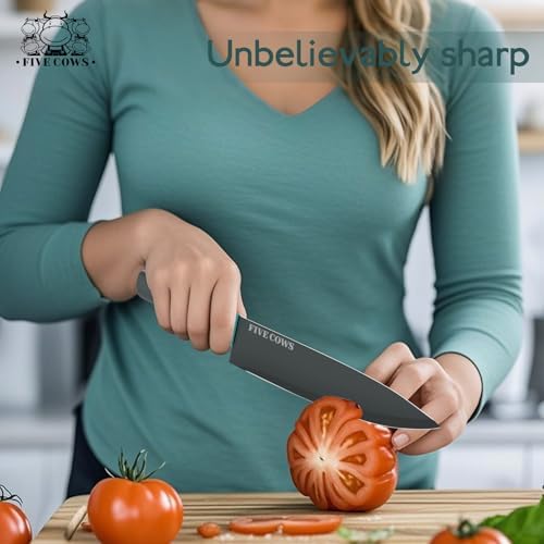 14 Pcs Kitchen Knife Block Set with Sharpener (Green)