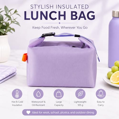 Insulated Lunch Bag For Women, Reusable Lunch Box Tote Bags