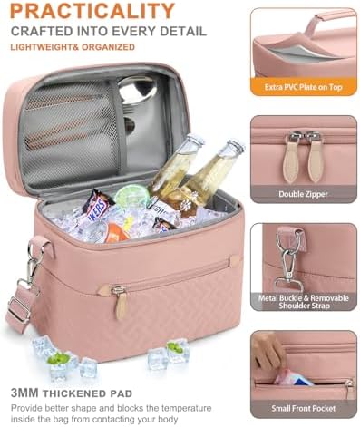 Capolo Lunch Bag for Women Men Insulated Lunch Tote Leakproof Lunchbox Bags
