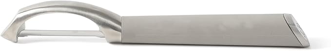 Calphalon Edge Stainless Steel Straight Vegetable Peeler w/Thermoplastic Rubber Handle - Taupe