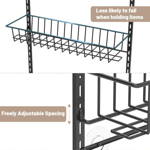 ElegantArray 8-Tier Pantry Door Organizer, Black
