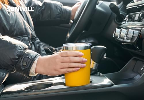 SUNWILL Coffee Tumbler, 20 oz Insulated Travel Mug Stainless Steel