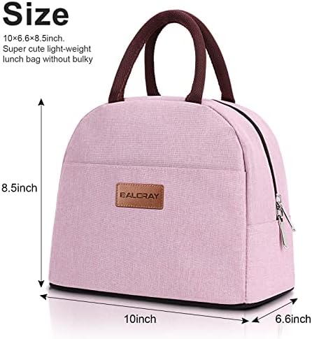 BALORAY Lunch Bag for Women Men Adult Lunch Box (Pink), M