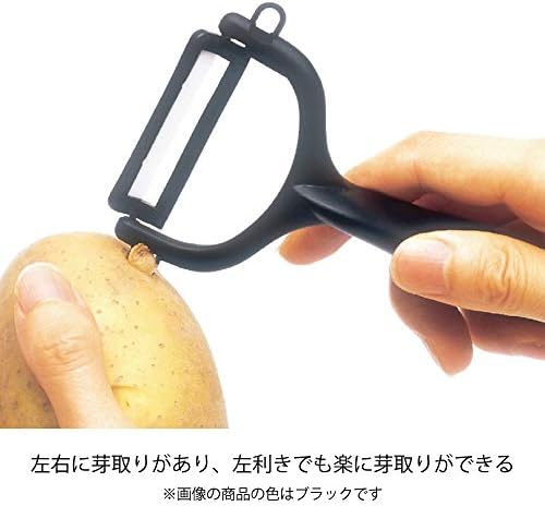 Kyocera CP-99 RD Ceramic Peeler, Rust Free, Easy to Clean, Red T-Shaped Type, Light and Sharp to Use, Lasting Sharpness, No Chance, Disinfecting Bleaching, Made in Japan