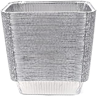 (600 Pack) Premium 2-LB Bread Loaf Baking Pans - 8.5" x 4.5" x 2.5" l Heavy Duty l Disposable Aluminum Foil Tins for Cakes Meatloaf Lasagna