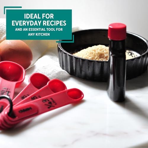 MIRRO 4pc Nested Measuring Spoons Set, Red (Pack of 4)
