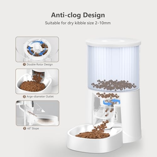 PETULTRA Automatic Cat Feeder: 4L Timed Cats Food Dispenser Programmable