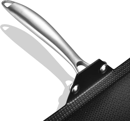 LOLYKITCH 11'' Nonstick Square Griddle Pan | Riveted Handle | PFOA Free