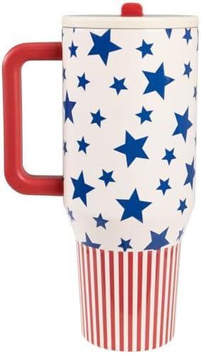 HydroJug Traveler 40oz, Insulated Tumbler with Handle & Straw, Americana