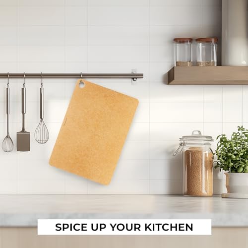 Freshware Wood Cutting Board for Kitchen, Dishwasher Safe, Large, 15" x 11.25", Natural